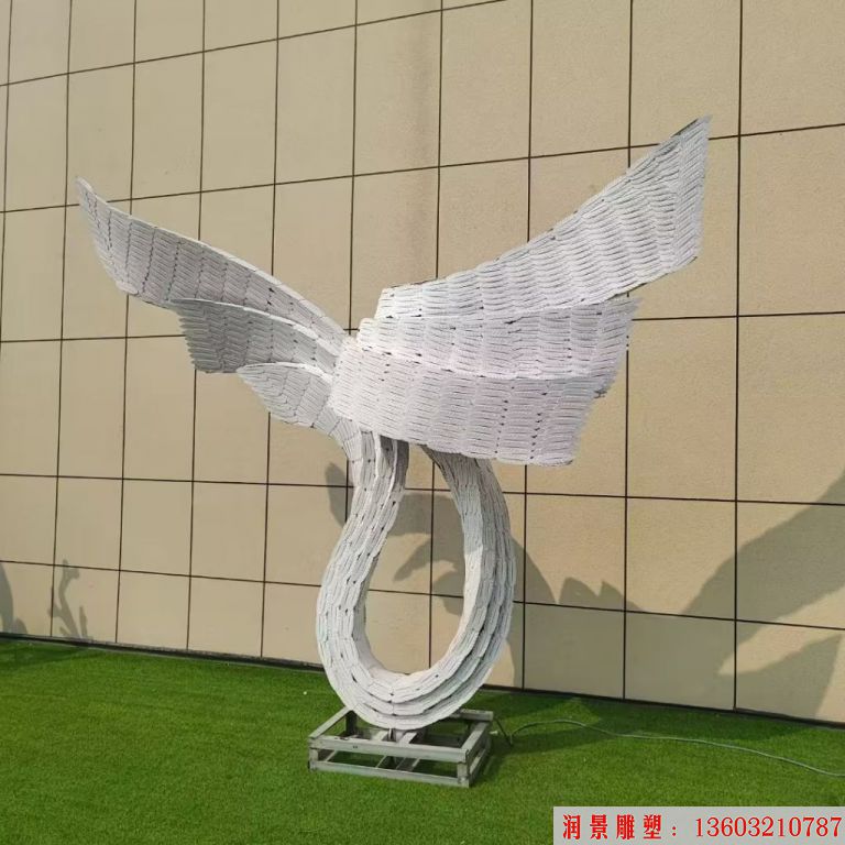 不锈钢翅膀雕塑3