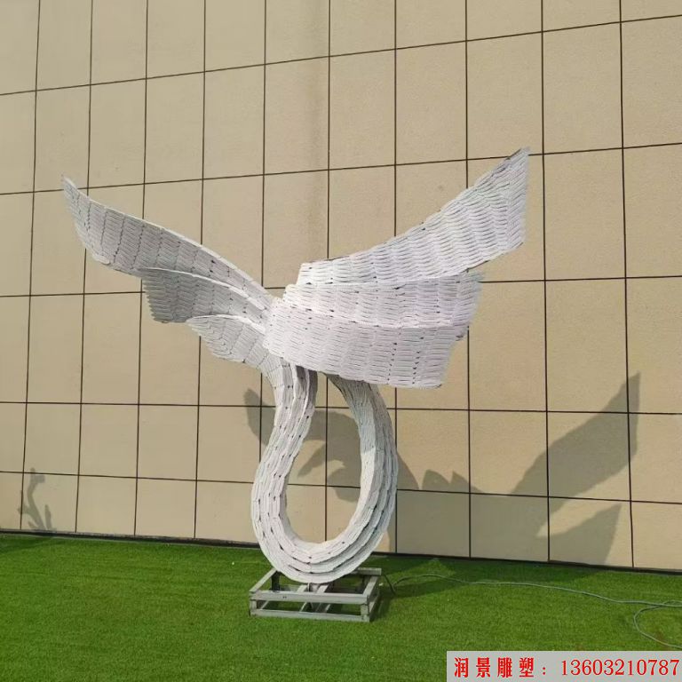不锈钢翅膀雕塑6